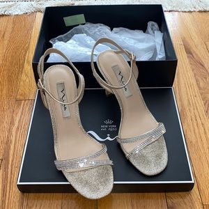 Nina Gold Strappy Heels